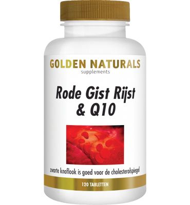 Golden Naturals Rode gist rijst & Q10 (120tb) 120tb