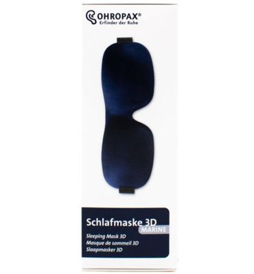 Ohropax Slaapmasker blauw geweven (1st) 1st