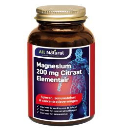 All Natural All Natural Magnesium citraat 200mg element (60tb)