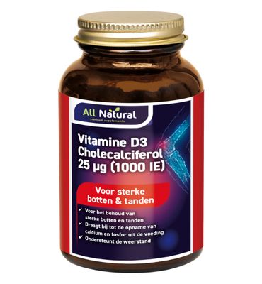 All Natural Vitamine D3 25mcg (300ca) 300ca
