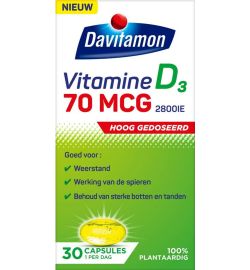 Koopjes Drogisterij Davitamon Vitamine D 70 mcg plantaardig (30tb) aanbieding