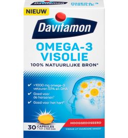Koopjes Drogisterij Davitamon Omega 3 visolie (60ca) aanbieding
