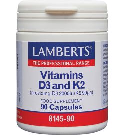 Lamberts Lamberts Vitamine D3 2000IE en K2 90mcg (90ca)