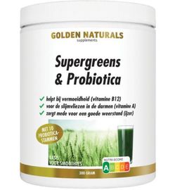 Golden Naturals Golden Naturals Supergreens & probiotica (300g)
