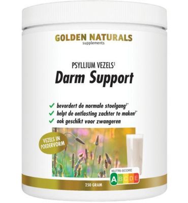 Golden Naturals Darm support psyllium vezels (250g) 250g