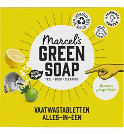 Marcel's Green Soap Marcel's Green Soap Vaatwastabletten Grapefruit & Limoen all-in-one (25st)