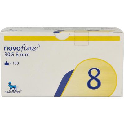 Novo Nordisk Novofine naalden 0.30 x 8 mm 3 0 gram (100st) 100st