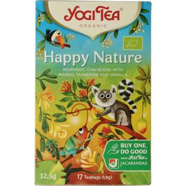 Koopjes Drogisterij Yogi Tea Happy nature bio (17st) aanbieding