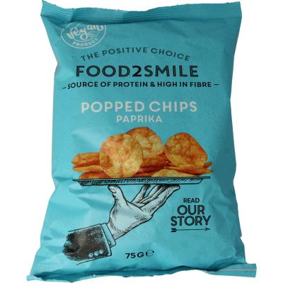 Food2Smile Popped chips paprika (75g) 75g