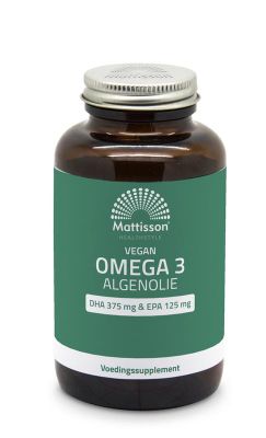 Mattisson Vegan omega 3 algenolie DHA 37 5mg EPA 125mg (180sft) 180sft