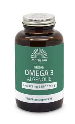 Mattisson Vegan omega 3 algenolie DHA 37 5mg EPA 125mg (120sft) 120sft