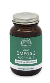 Mattisson Mattisson Vegan omega 3 algenolie DHA 37 5mg EPA 125mg (60sft)