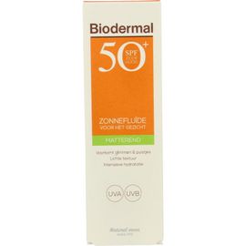 Biodermal Biodermal Zon fluid matterende zonnefluide SPF50+ (40ml)