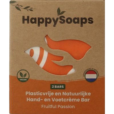Happysoaps Hand & voetcreme bar fruitful passion (40g) 40g