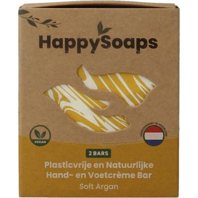 Happysoaps Hand & voetcreme bar soft arga n (40g) 40g