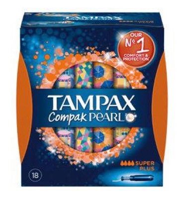 Tampax Tampons compak pearl super plus (18ST) 18ST