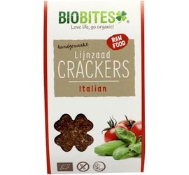 Biobites Biobites Raw food lijnzaad cracker Italian (30G)