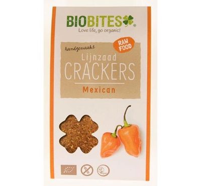 Biobites Raw food lijnzaad cracker Mexican (30G) 30G