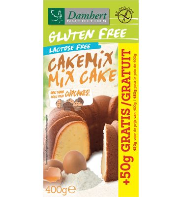 Damhert Cakemix glutenvrij met 50 gram gratis (400g) 400g
