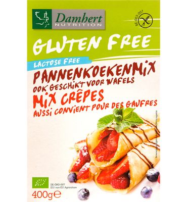 Damhert Pannenkoeken en wafelmix gluten- & lactosevrij bio (400g) 400g