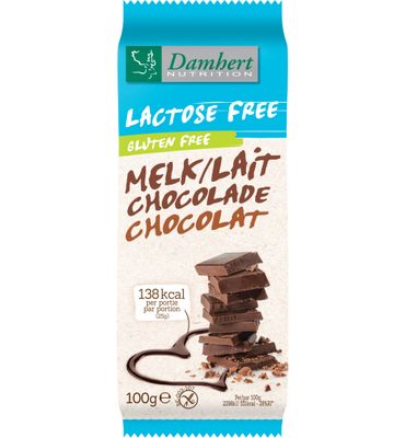 Damhert Chocoladetablet melk lactosevrij (100g) 100g