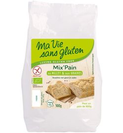 Ma Vie Sans Gluten Ma Vie Sans Gluten Broodmeel met gierst en zaden glutenvrij bio (500g)