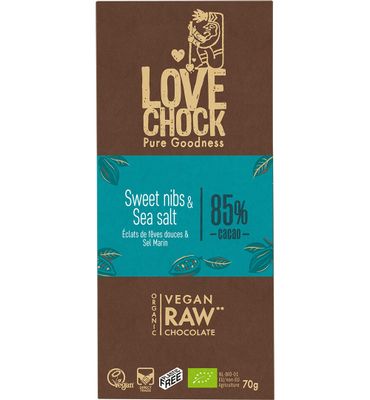 Lovechock Sweet nibs & seasalt bio (70g) 70g