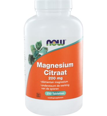Now Magnesium citraat 200 mg (250tb) 250tb