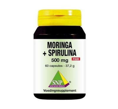 Snp Moringa & spirulina 500 mg puur (60ca) 60ca