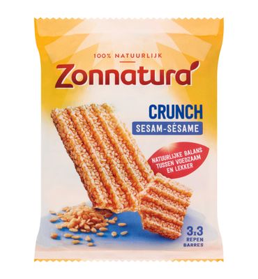 Zonnatura Sesam crunch reep 50 gram (3x50g) 3x50g