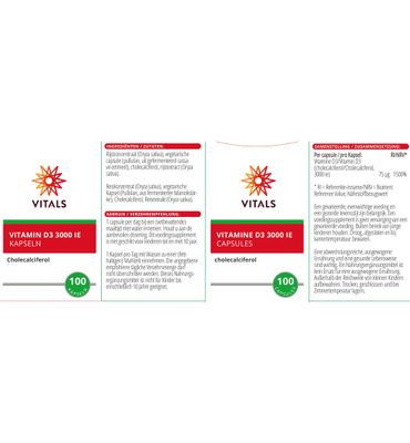 Vitals Vitamine D3 3000IE (100ca) 100ca