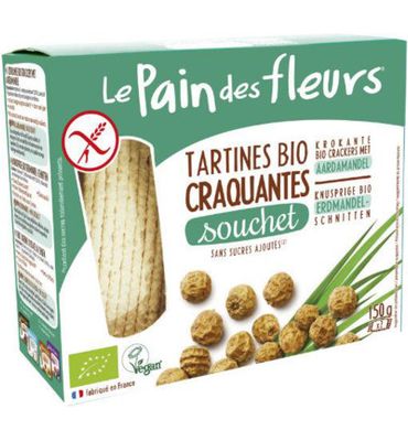 Le Pain des Fleurs Krokante bio crackers met aardamandel bio (150g) 150g