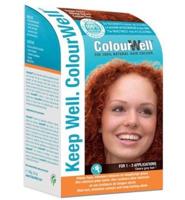 Colourwell 100% Natuurlijke haarkleur koper rood (100g) 100g