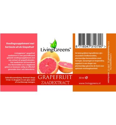 LivingGreens Grapefruit zaad extract (50ml) 50ml