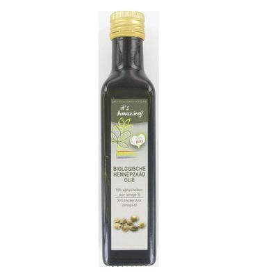 It's Amazing Hennep zaad olie extra vierge bio (250ml) 250ml