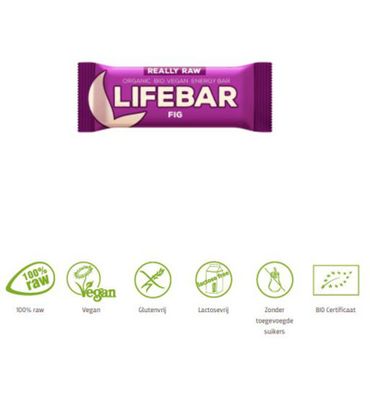 Lifefood Lifebar vijg bio (47g) 47g