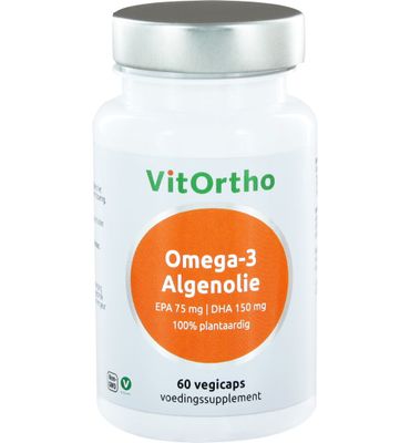 VitOrtho Omega-3 Algenolie - EPA 75 mg | DHA 150 mg vegan (60vc) 60vc