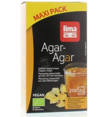 Lima Agar agar maxi pack 2 gram bio (20x2g) 20x2g