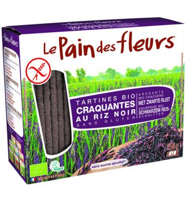 Le Pain des Fleurs Zwarte rijst crackers bio (150g) 150g