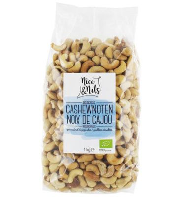 Nice & Nuts Cashewnoten geroosterd en gezouten bio (1000g) 1000g
