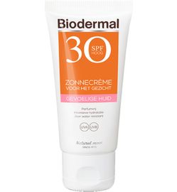 Biodermal Biodermal Zonnecreme gezicht SPF30 gevoelige huid (50ml)