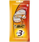 Bic 3 Sensitive pouch wegwerpscheermesjes (8st) 8st thumb