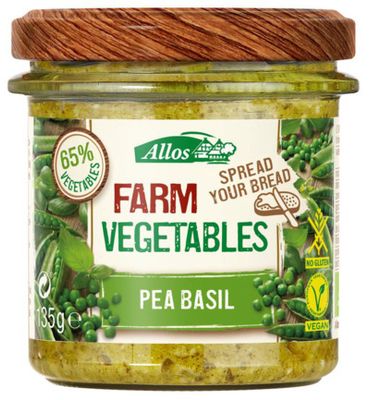 Allos Farm vegetables doperwten & basilicum bio (135g) 135g