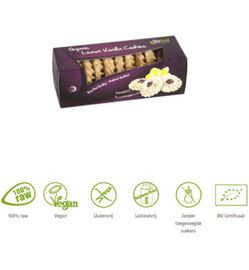 Lifefood Lifefood Citroen vanille koekjes raw bio (80g)