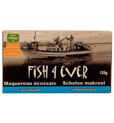 Fish 4 Ever Schotse makreel bronwater (125g) 125g