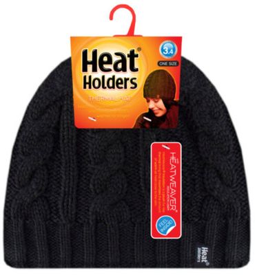 Heat Holders Ladies cable hat one size black (1st) 1st