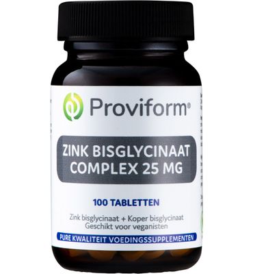 Proviform Zink bisglycinaat 25mg complex (100tb) 100tb