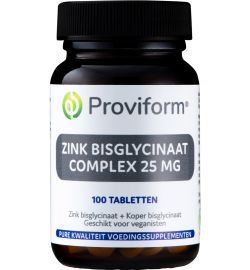 Proviform Proviform Zink bisglycinaat 25mg complex (100tb)