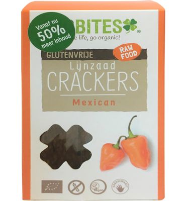 Biobites Raw food lijnzaadcrackers Mexican (90g) 90g