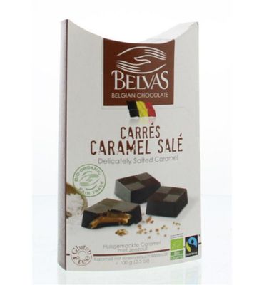 Belvas Puur met licht gezouten caramel bio (100g) 100g